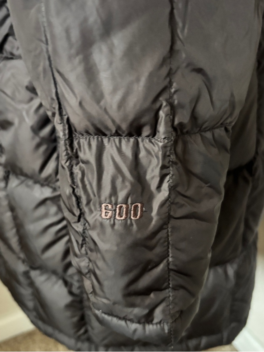 The North Face Parka 600 Down Metropolis Hooded Long Puffer Coat Brown Size M - Picture 5 of 10